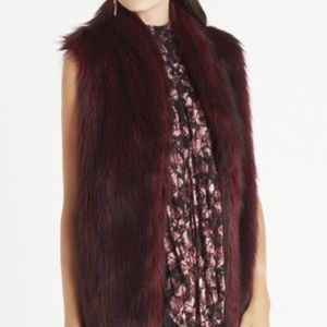 BCBGeneration Faux Fur Vest EUC Size XS